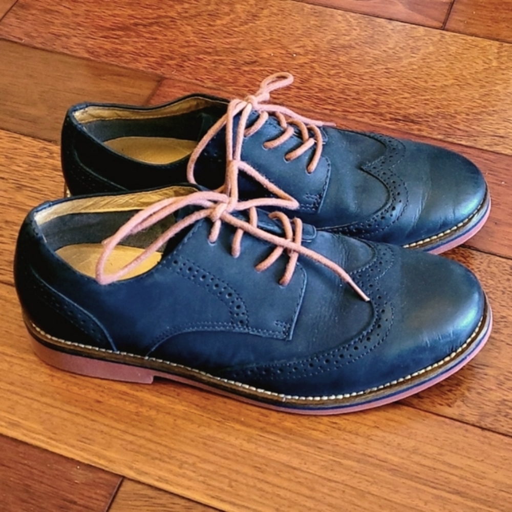 Pegabo kids oxfords in navy - US 7